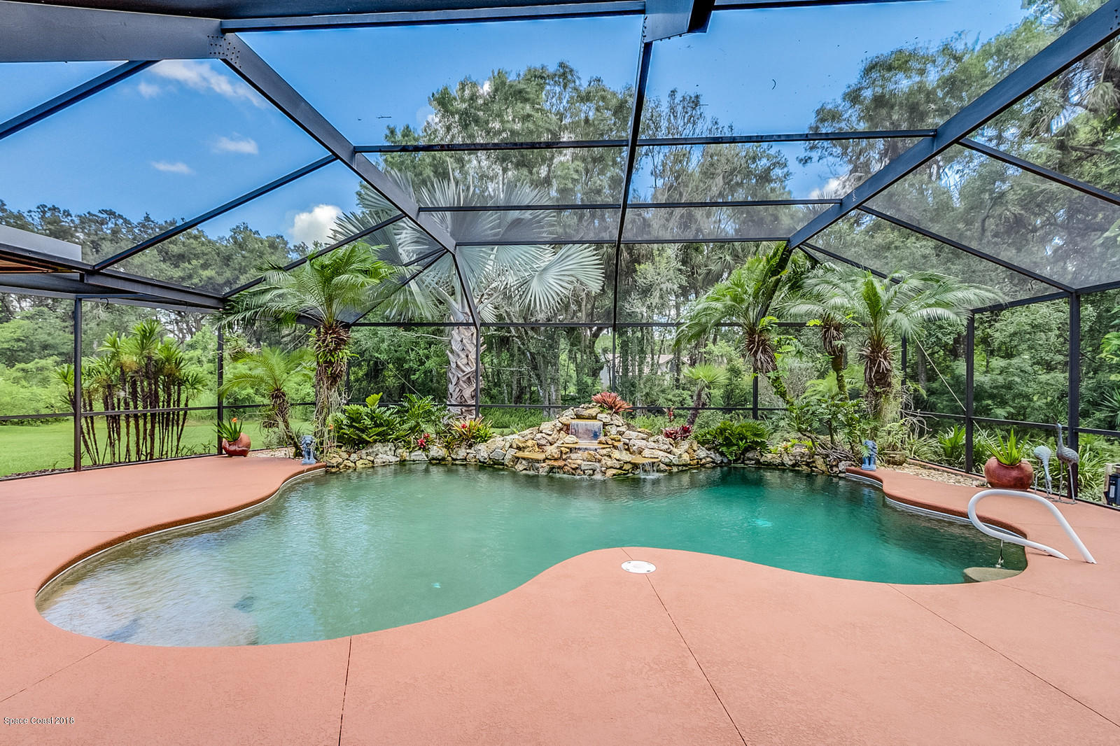2555 Cox Road Cocoa, FL 32926 - Photo 4 of 42 Pool/Waterfall