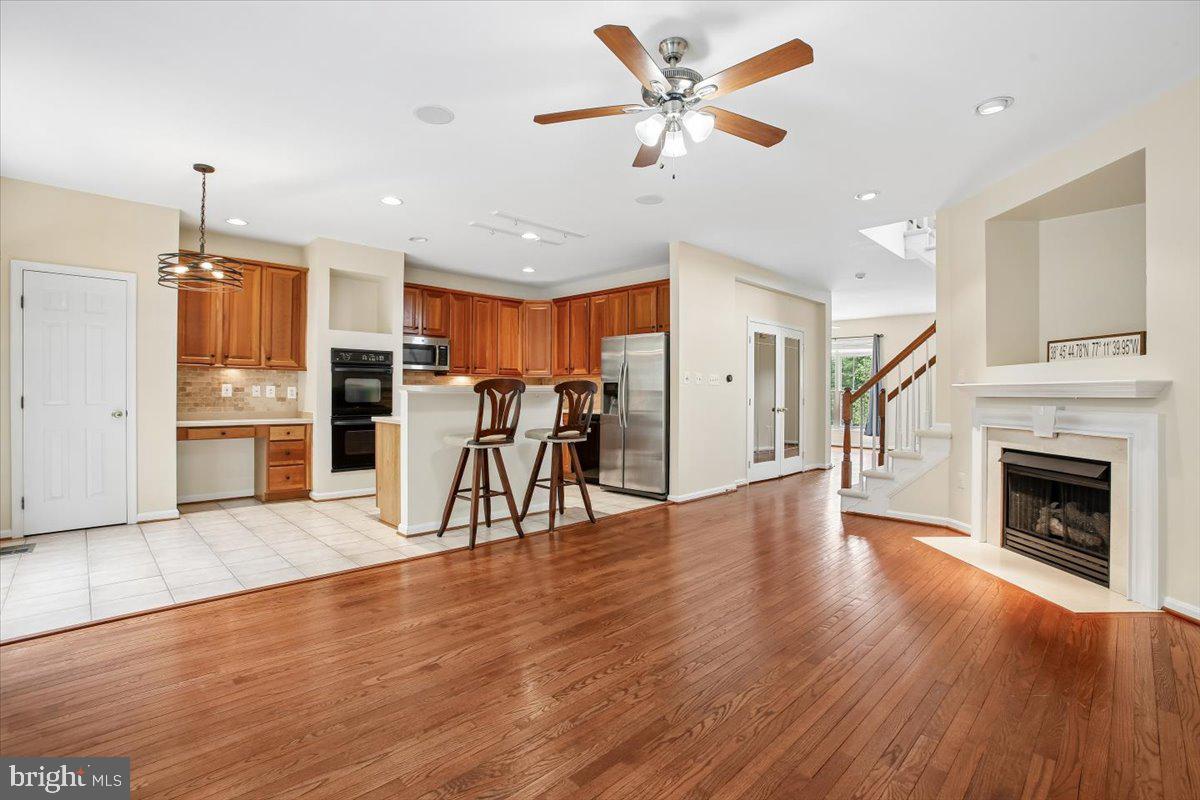 Family room with cozy fireplace