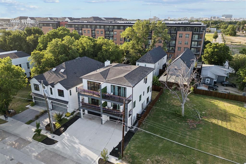 907 Bayonne Street Dallas, TX 75212 - Photo 26 of 38 an aerial view of a house with a garden