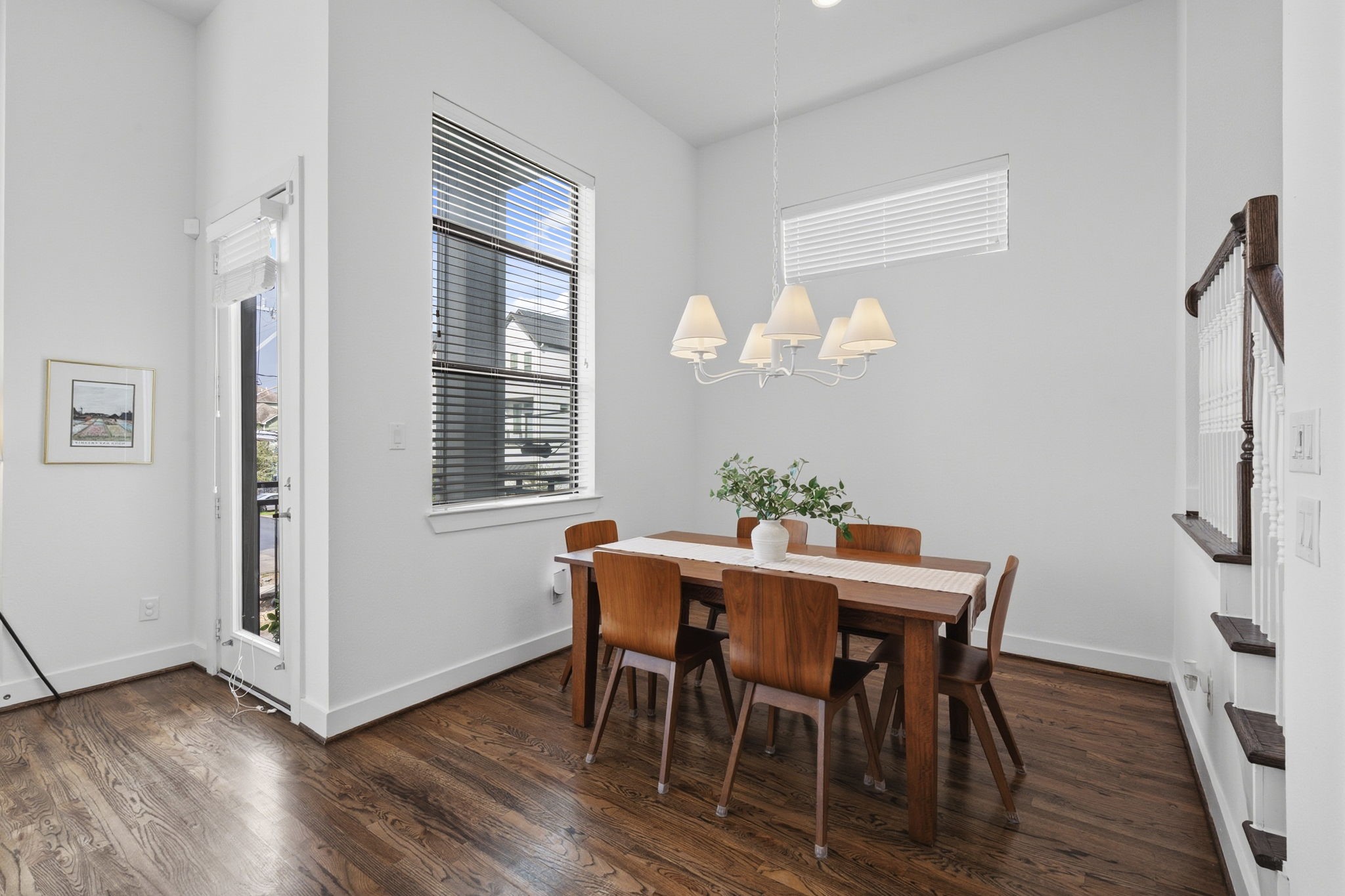 1514 Beall Street Houston, TX 77008 - Photo 13 of 33 Dining area with contemporary lighting and open feel