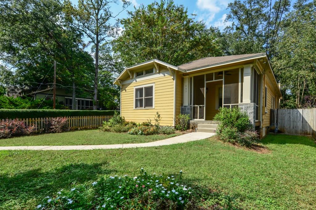 137 West Hill Street Decatur, GA 30030 - Photo 1 of 1 LARGE, FULLY FENCED FRONT YARD ALLOWS HOUSE TO SIT WELL BACK FROM THE STREET SO YOU CAN ENJOY THE SCREENED FRONT PORCH
