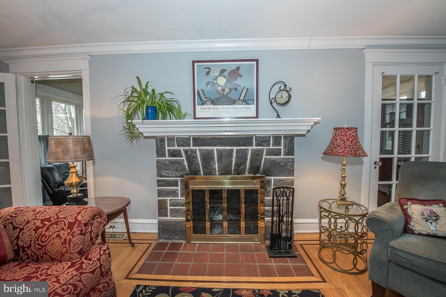 51 East Clearfield Road Havertown, PA 19083 - Photo 5 of 39 Living Room Fireplace