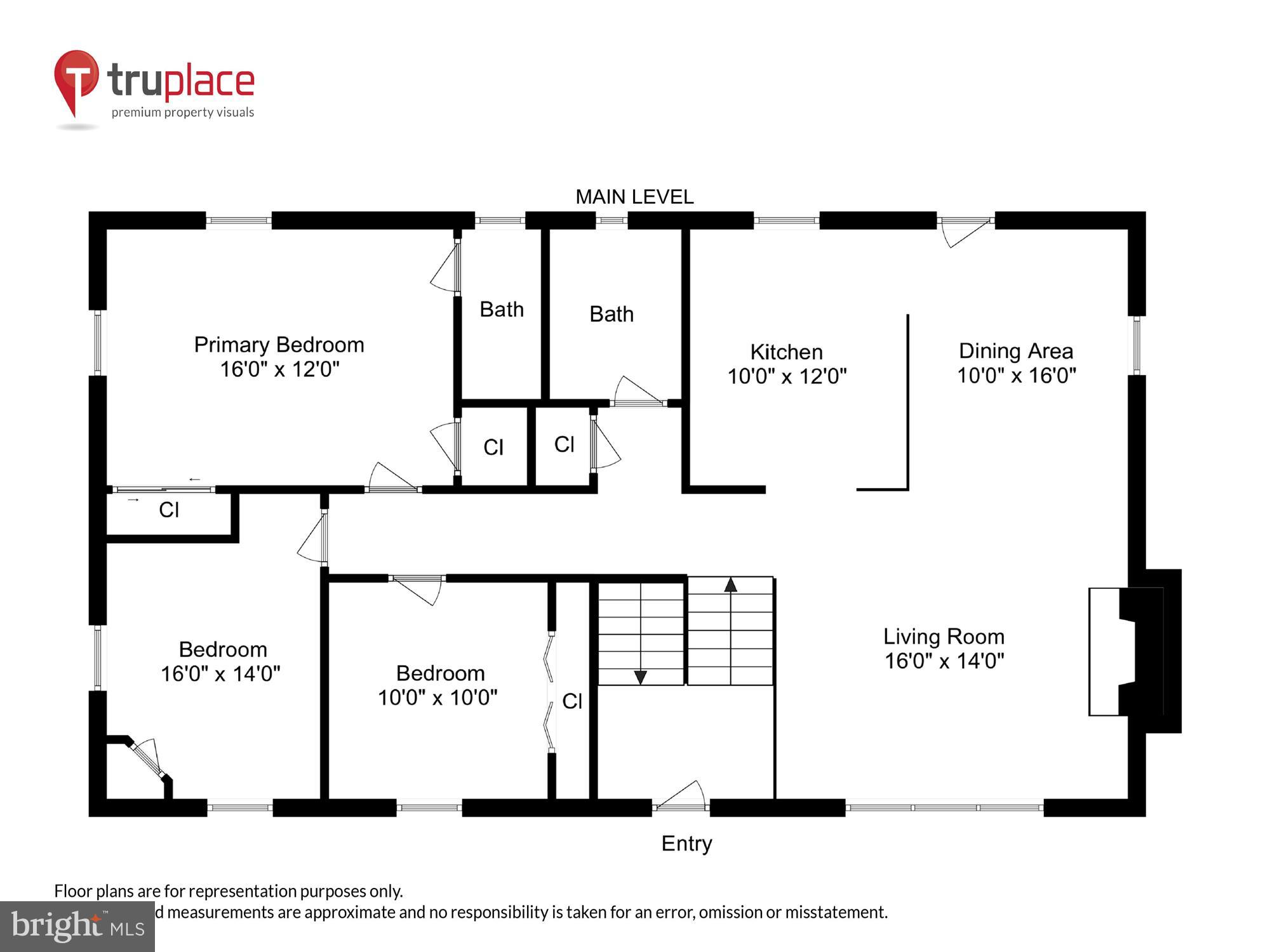 5742 Rolling Road Burke, VA 22015 - Photo 53 of 53 Floor Plan - Main Level (labels and measurement)