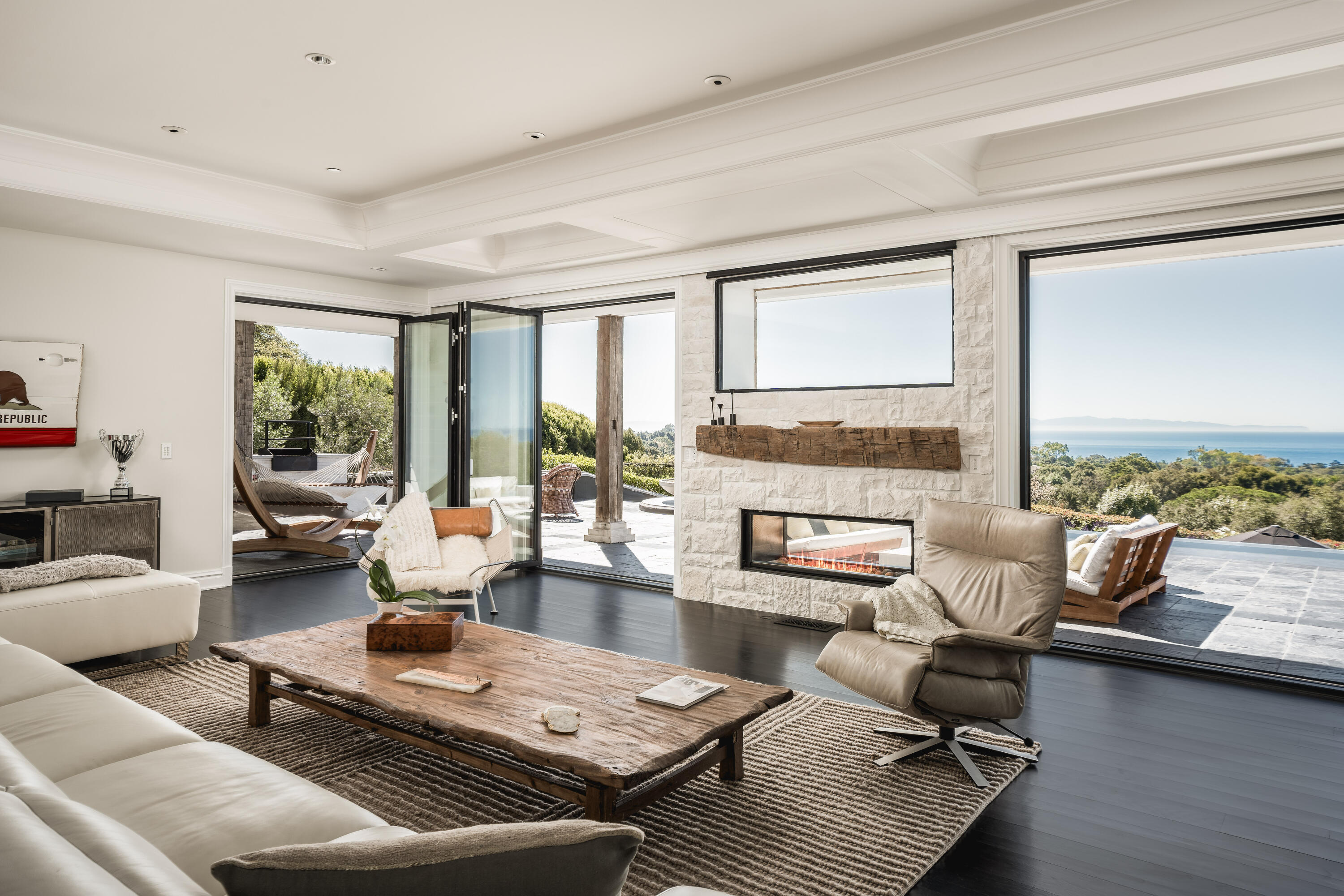 4265 Cresta Avenue Santa Barbara, CA 93110 - Photo 16 of 48 Den with Double Sided Fireplace