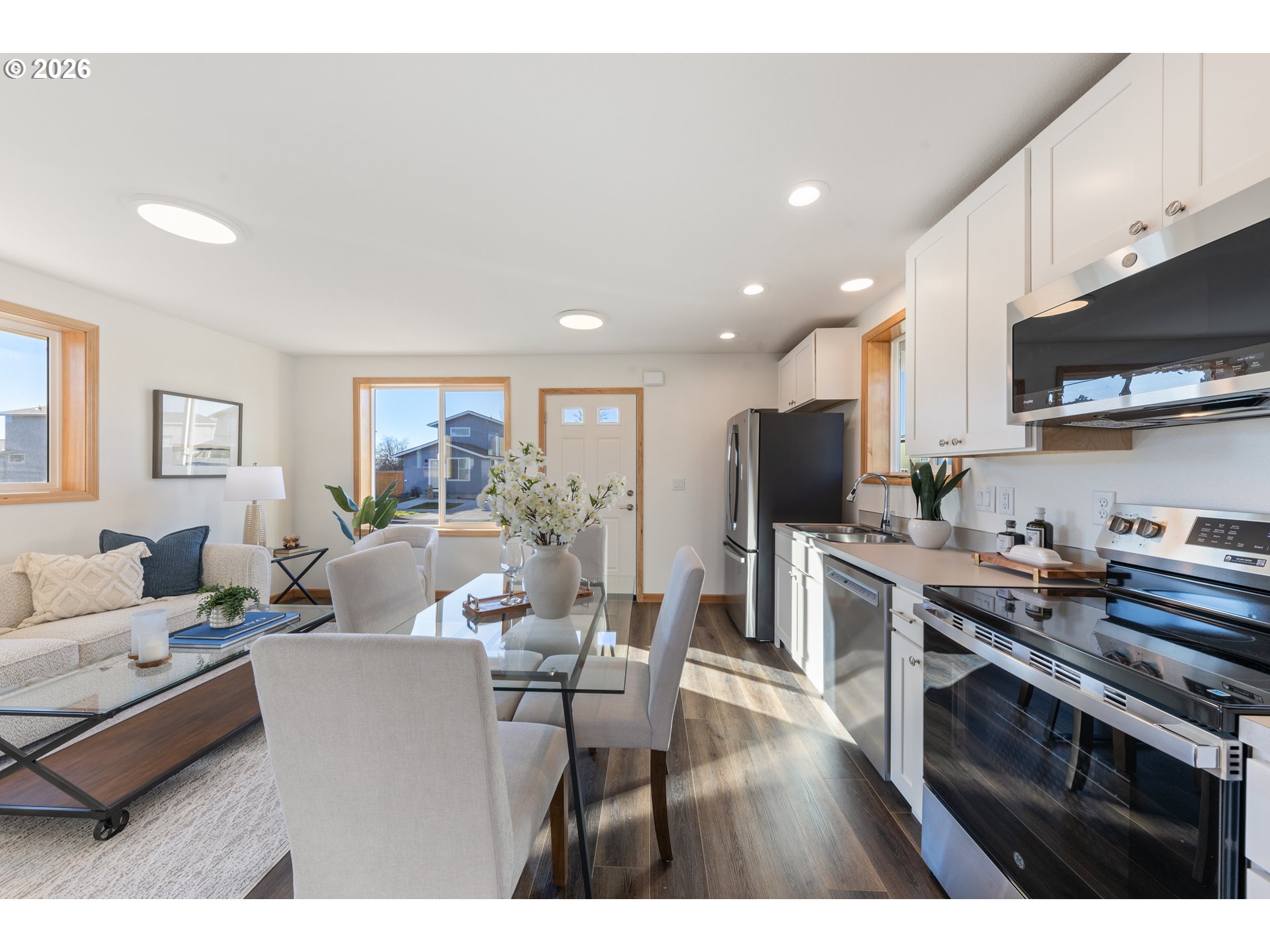 716 ST Charles Street Eugene, OR 97402 - Photo 30 of 30 a living room with stainless steel appliances furniture and a kitchen view