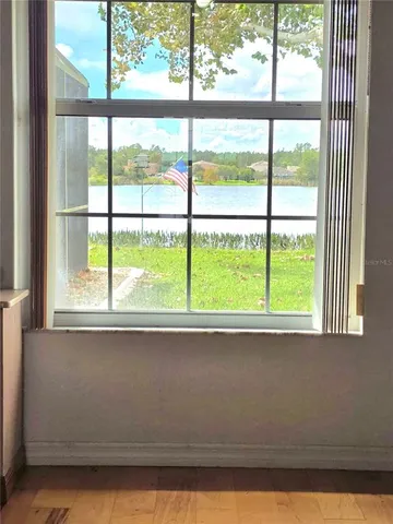 a living room with a window