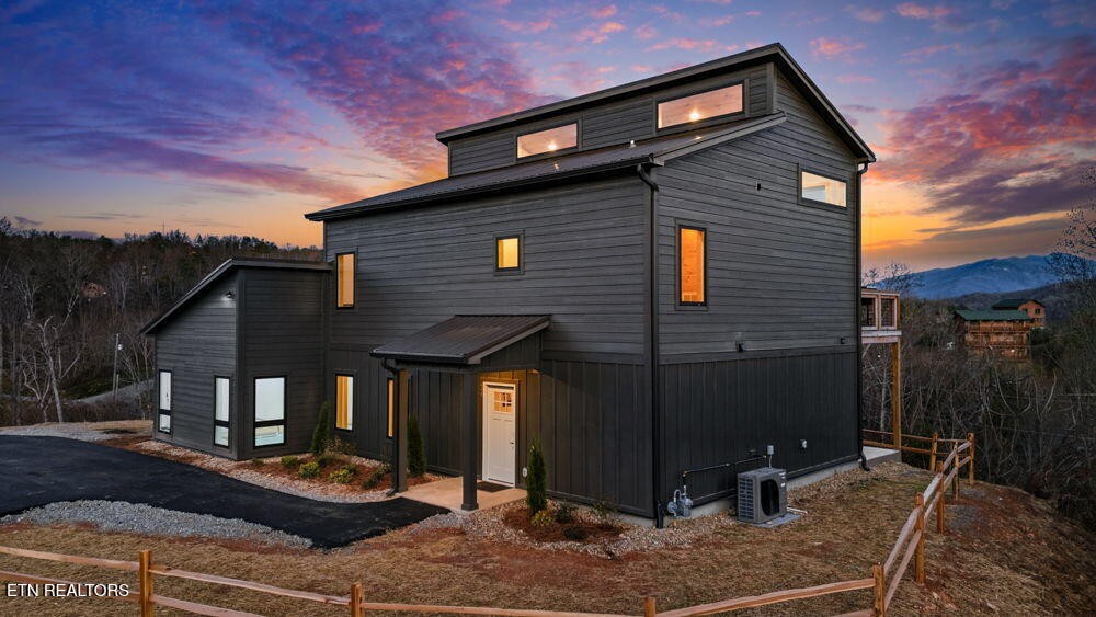 a front view of a house