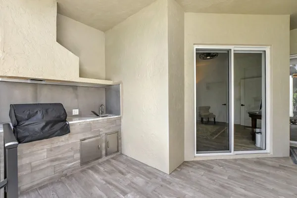 a view of a park with slide