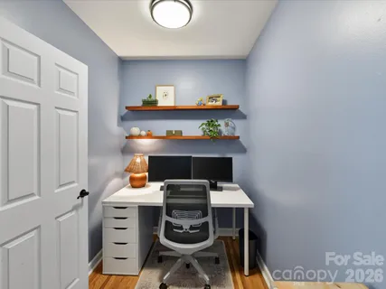 a view of workspace with furniture