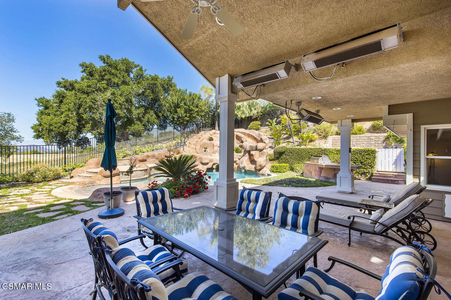 2234 Ranch View Place Thousand Oaks, CA 91362 - Photo 43 of 49 a view of a patio with lawn chairs next to a yard