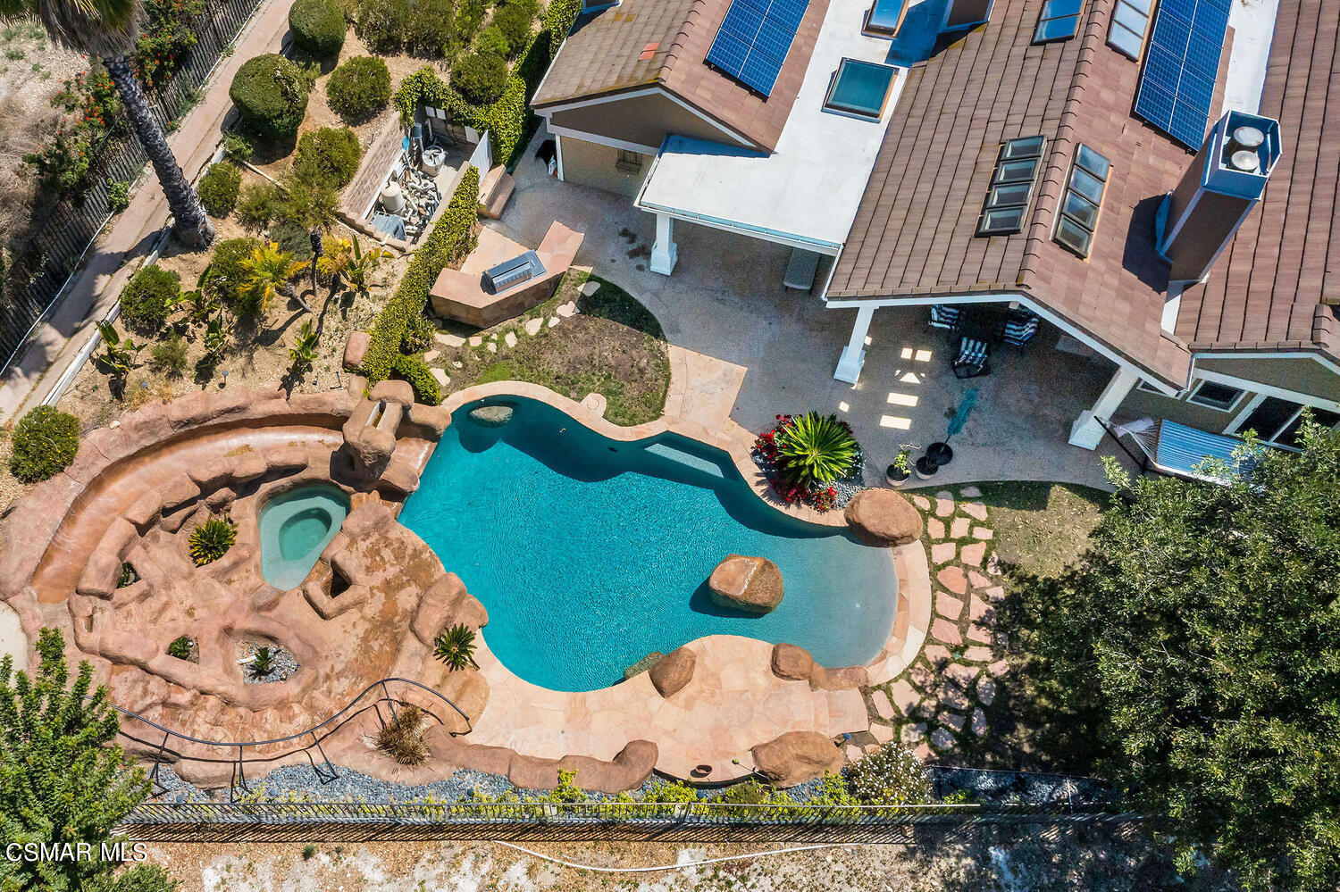 2234 Ranch View Place Thousand Oaks, CA 91362 - Photo 8 of 49 an aerial view of a house with a swimming pool