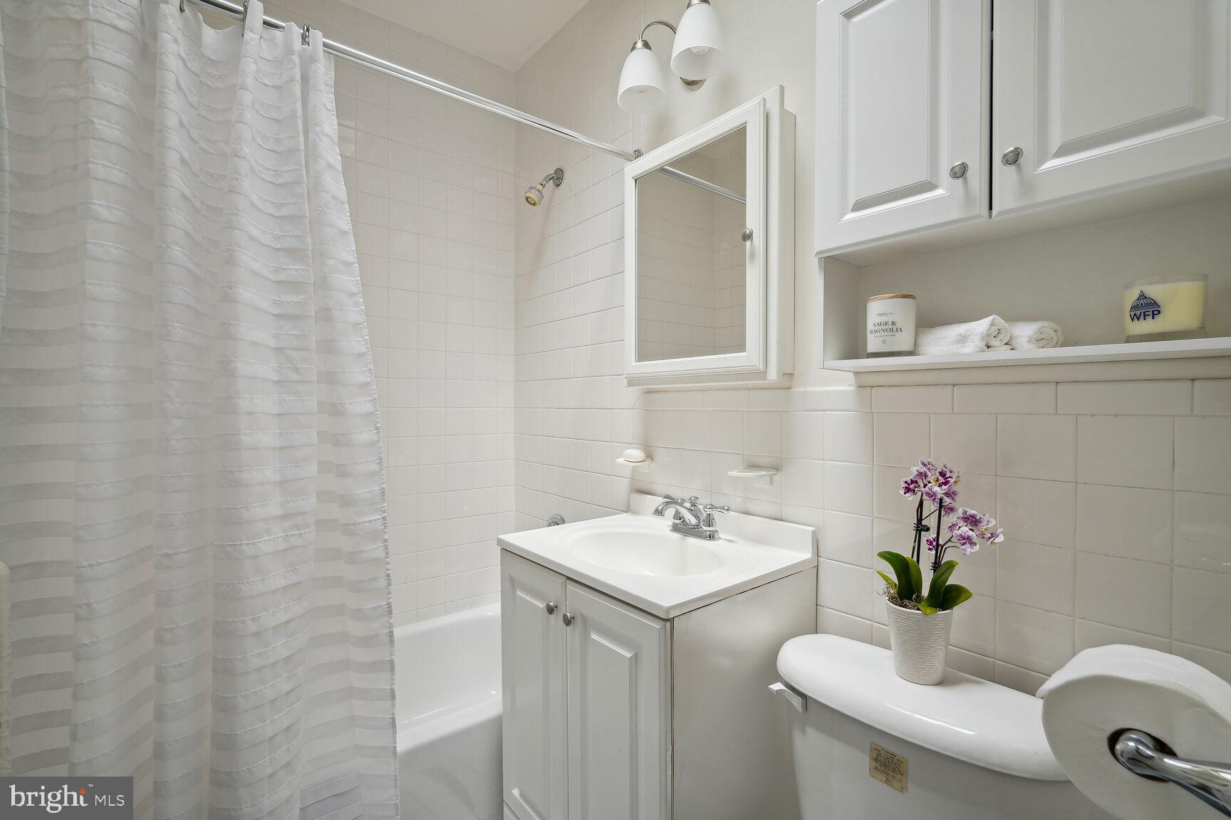 3863 Beecher Street Northwest Washington, DC 20007 - Photo 17 of 19 a bathroom with a sink a toilet and a mirror