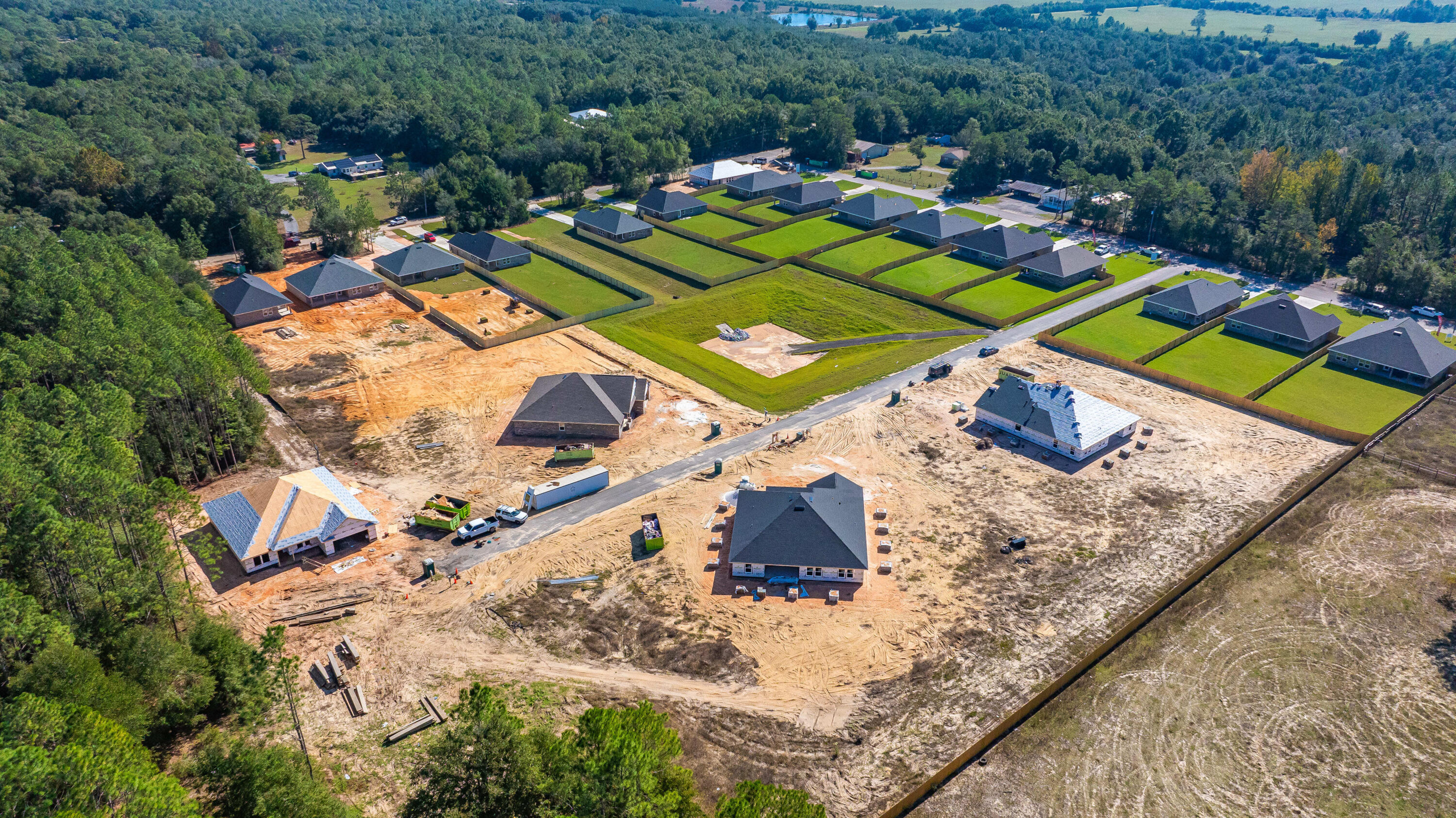4293 Carl Booker Road Milton, FL 32583 - Photo 10 of 46 an aerial view of a house with a swimming pool