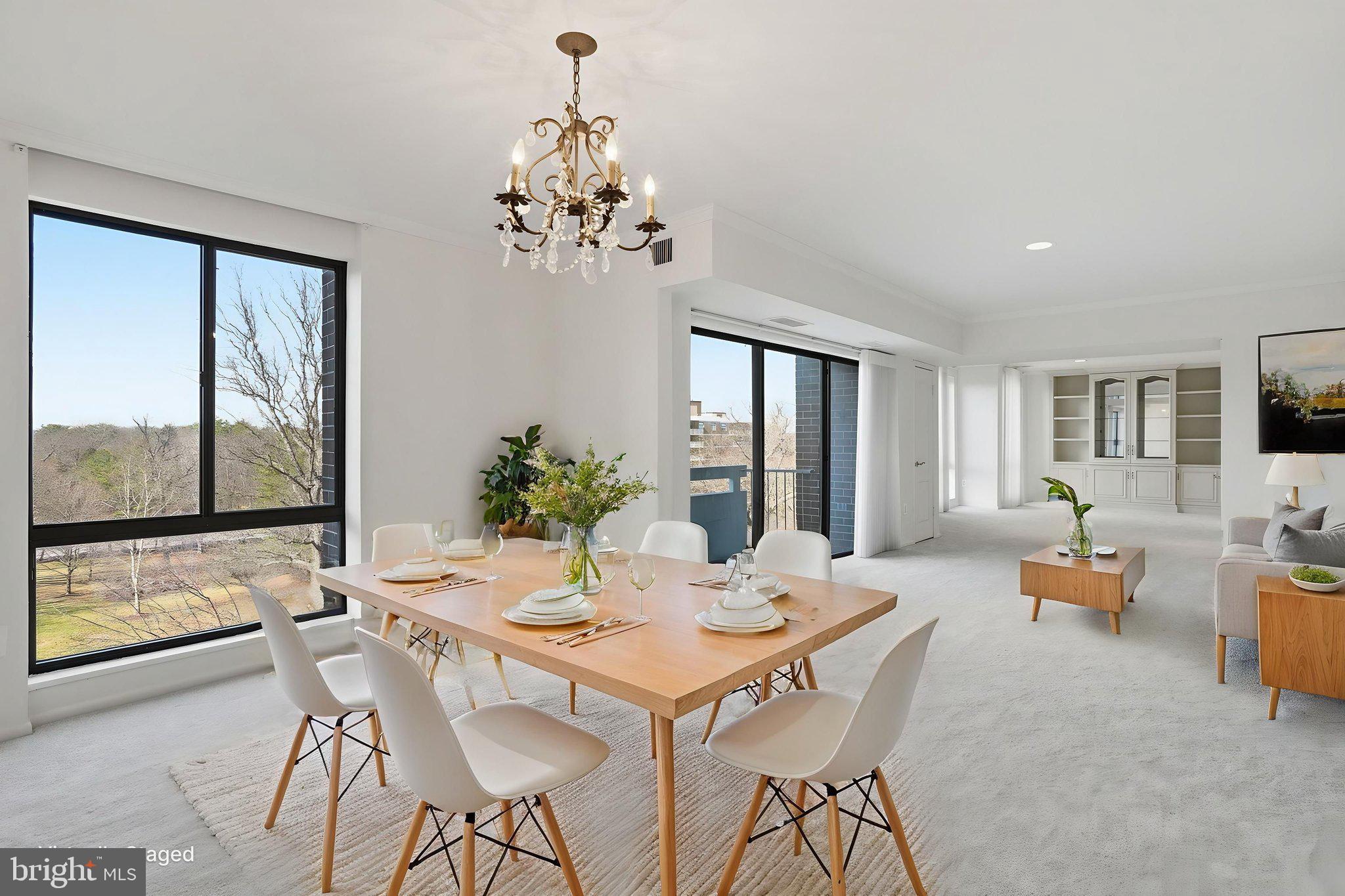 Living/Dining rooms. Virtually staged by HD bros.