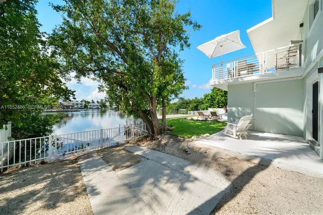 a view of a lake with houses