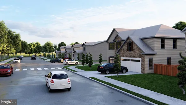 a car parked in front of a house