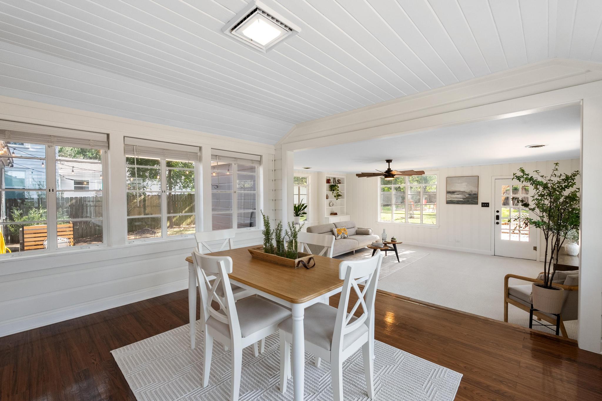1707 Lexington Street Taylor, TX 76574 - Photo 13 of 29 Sunroom featuring wood finished floors, wooden ceiling, and lofted ceiling