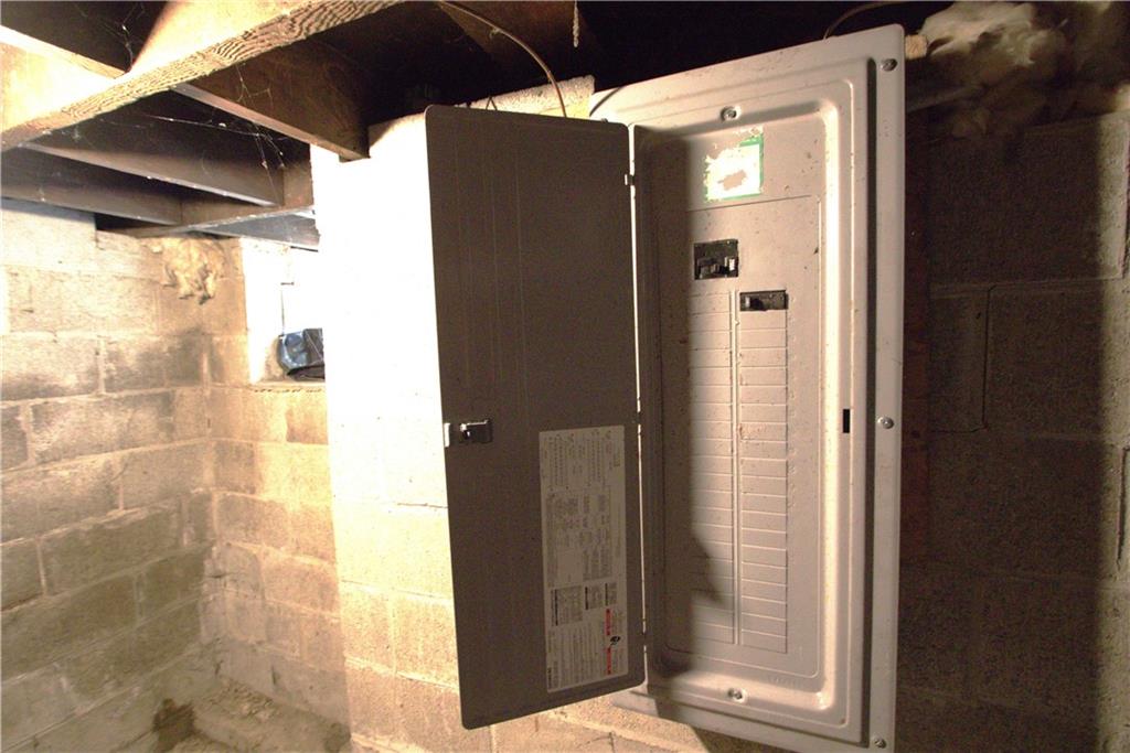 233 Allen Avenue Donora, PA 15033 - Photo 28 of 31 200 AMP Breaker Box (electric only in Basement currently)