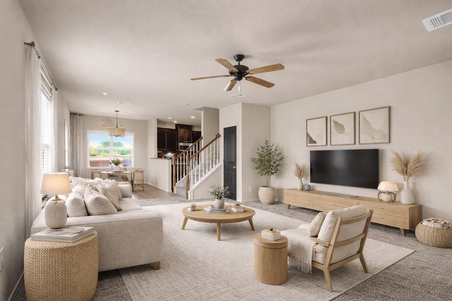 21307 Carleen Creek Trail Spring, TX 77379 - Photo 2 of 25 Living room, virtually staged to give you an idea of the space.