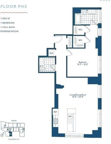 $1,149,000 | 100 Lovejoy Wharf, Unit PH3A, Boston, MA 02114