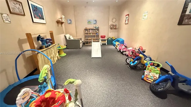 a front view of a multi story building