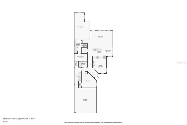 $320,000 | 221 Sunset Crest Court, Apollo Beach, FL 33572
