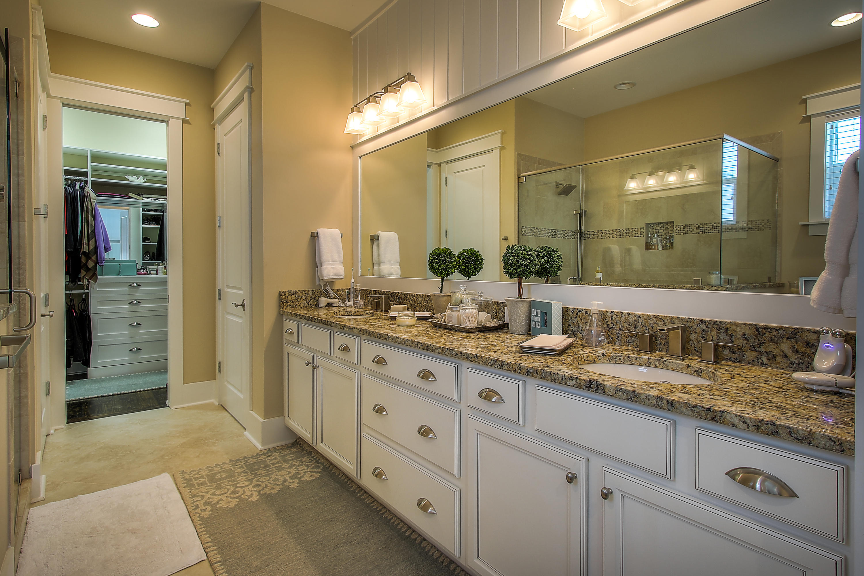 65 Flatwoods Forest Loop Santa Rosa Beach, FL 32459 - Photo 17 of 51 a bathroom with a granite countertop sink mirror and double