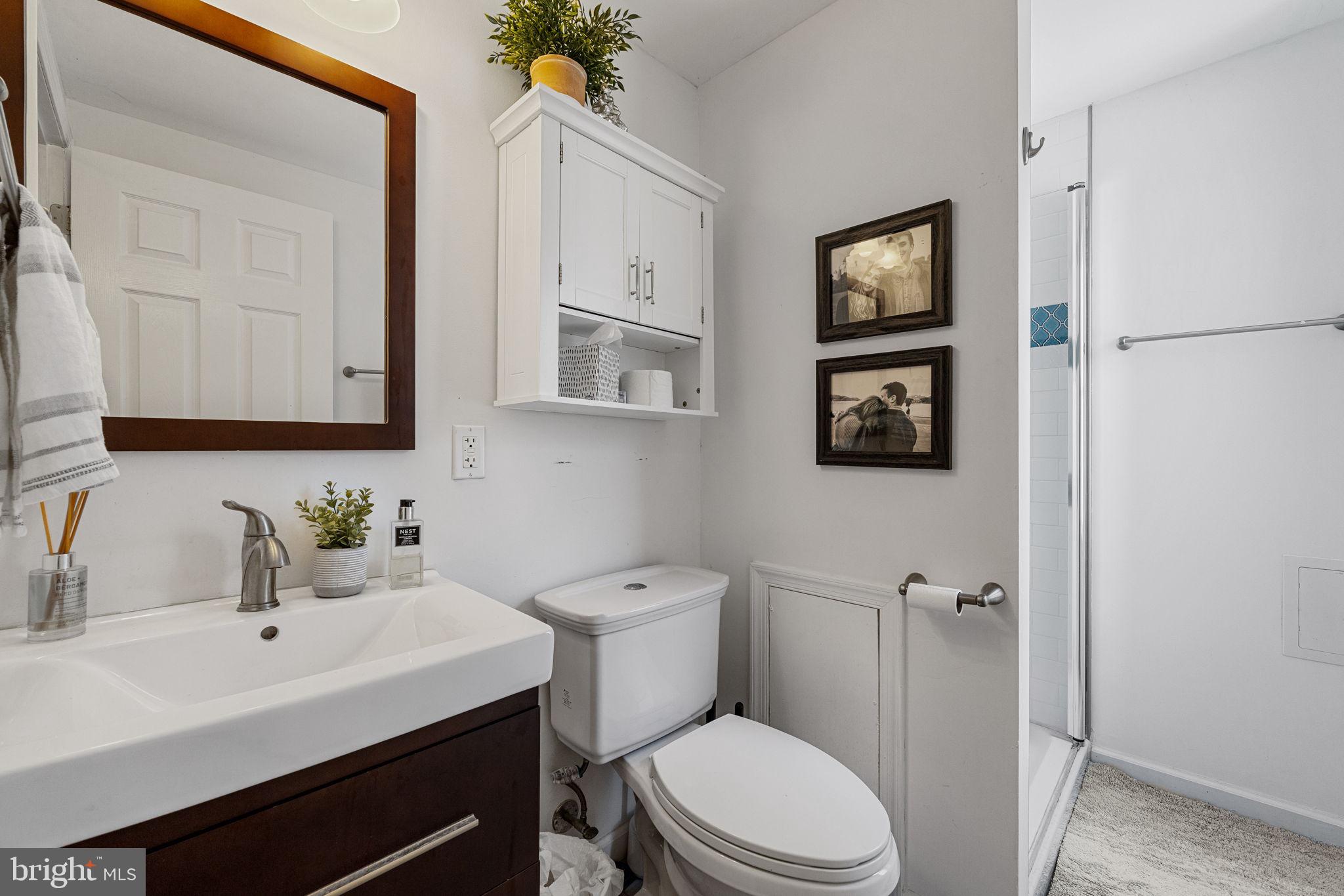 744 South 19th Street Philadelphia, PA 19146 - Photo 10 of 29 a bathroom with a sink a toilet and mirror