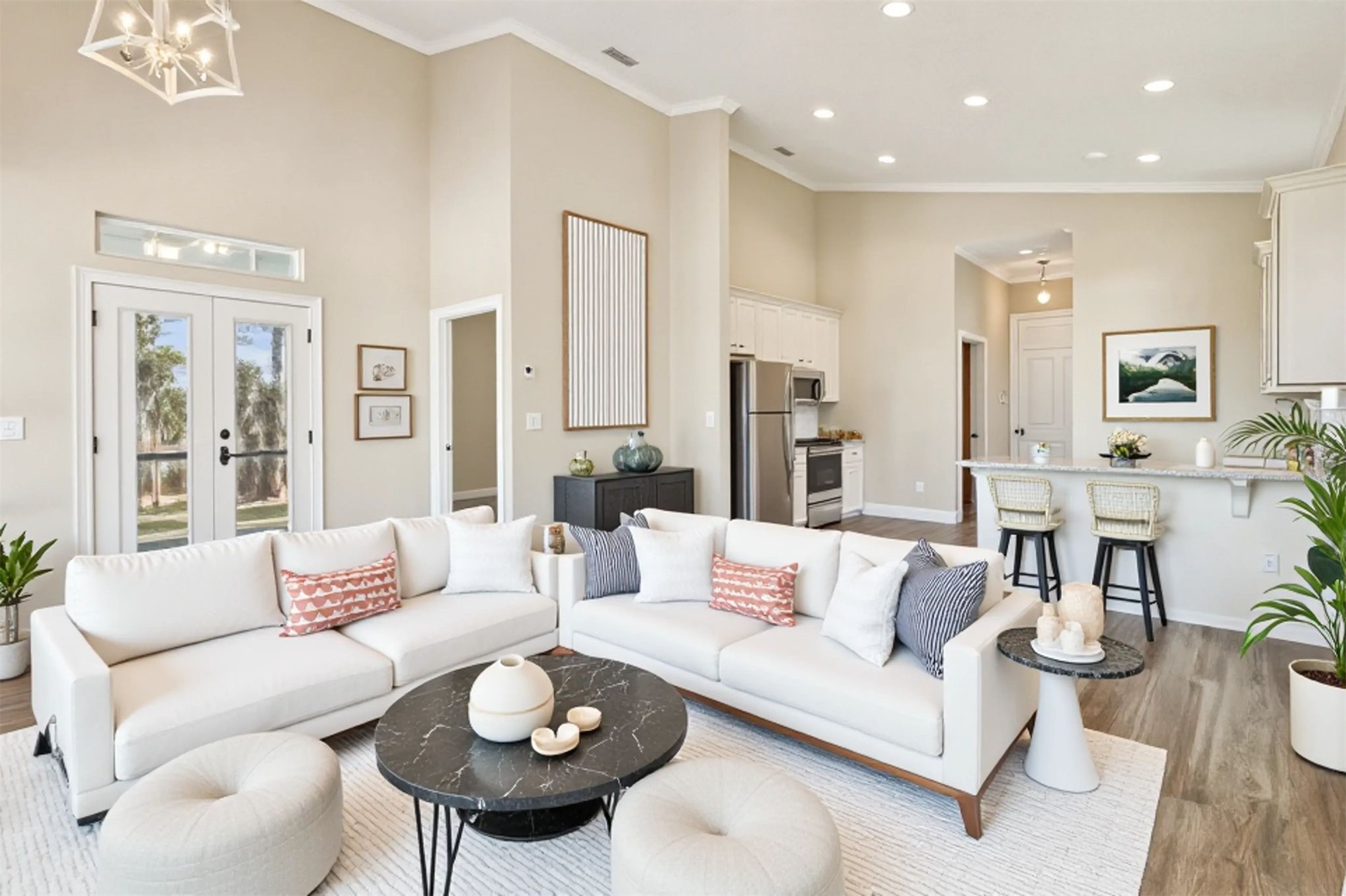 1900 Sycamore Lane Fernandina Beach, FL 32034 - Photo 31 of 54 a living room with furniture and a large glass table with wooden floor