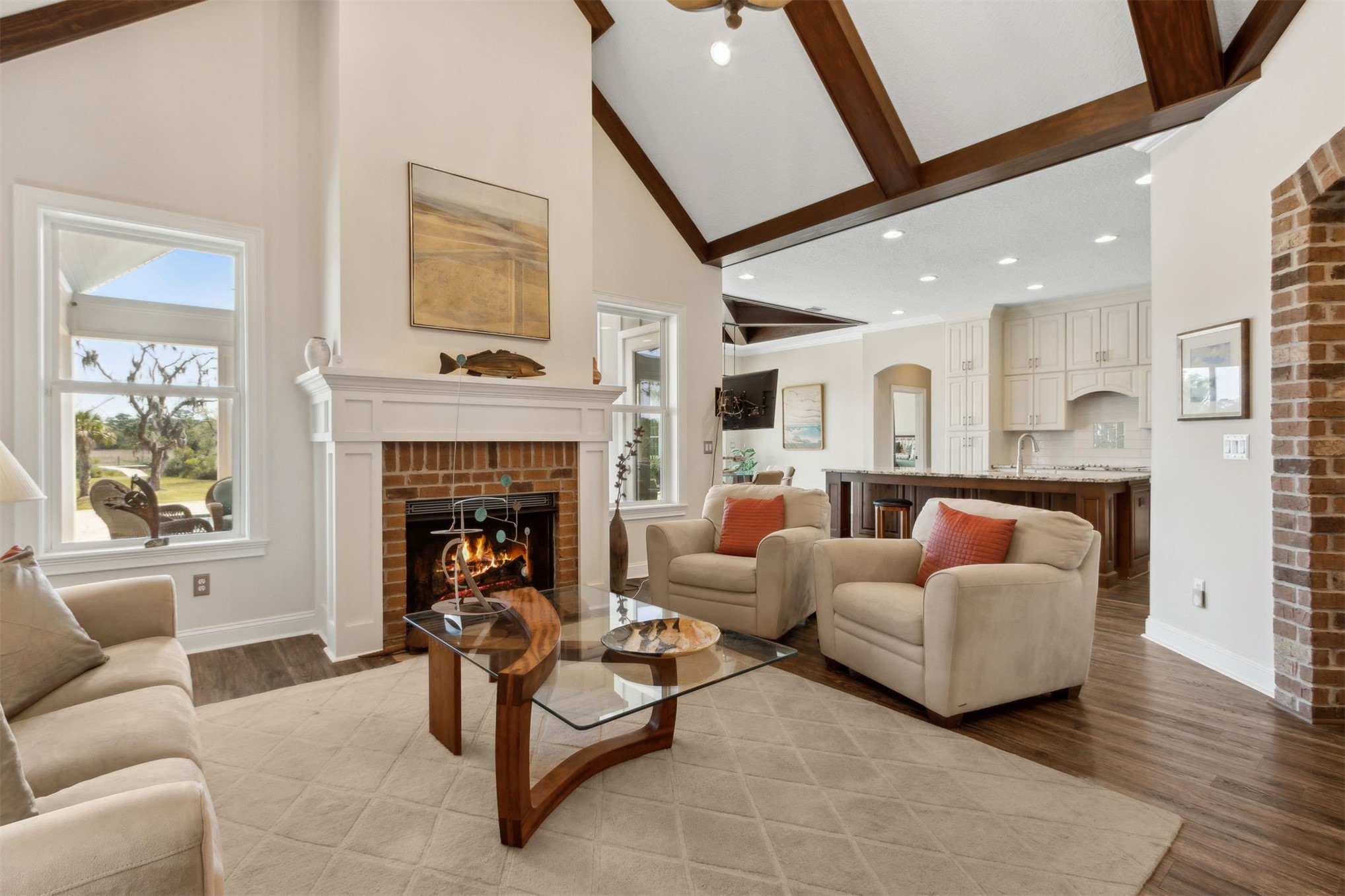 1900 Sycamore Lane Fernandina Beach, FL 32034 - Photo 8 of 54 a living room with furniture and a fireplace