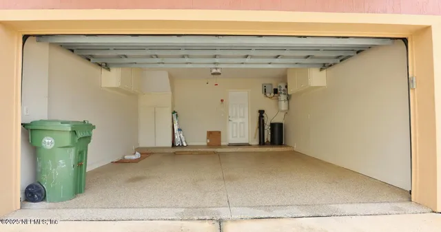 a view of a garage