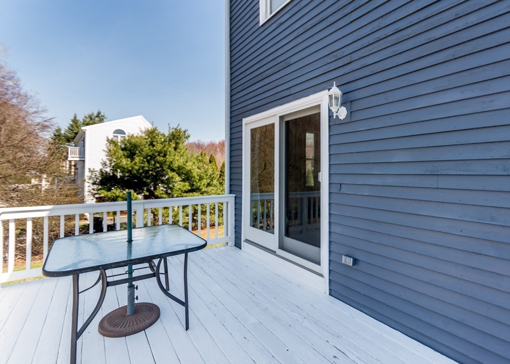 46 Timberline Road Millis, MA 02054 - Photo 33 of 38 a view of a patio with table and chairs and wooden floor