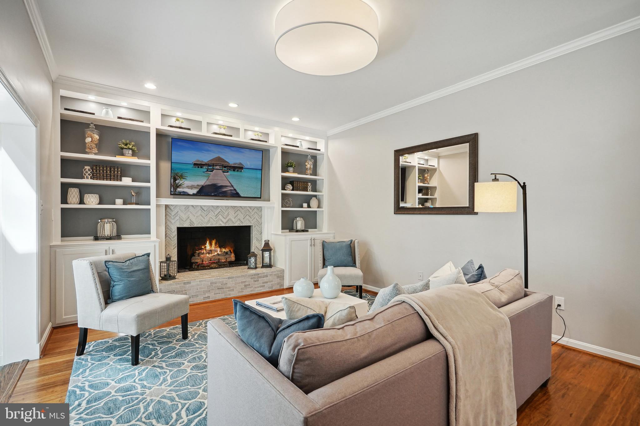 8504 Stable Drive Alexandria, VA 22308 - Photo 17 of 53 Family room off kitchen with cozy gas fireplace!