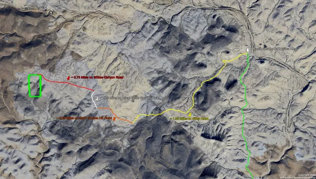 a aerial view of a backyard with plants