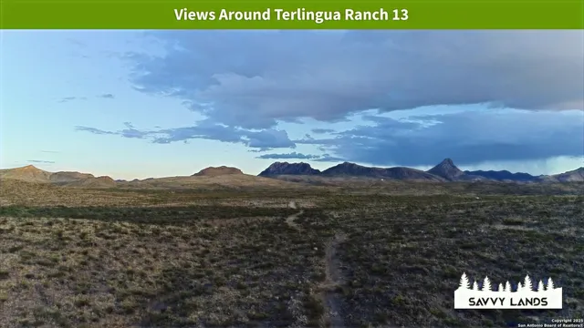 a view of a yard with mountain view