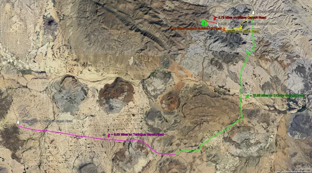 a view of an outdoor space and a mountain view