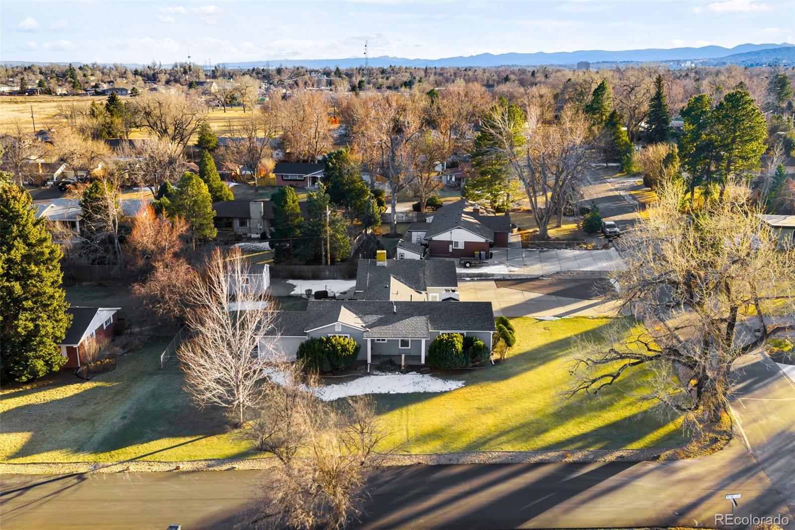 34 Skyline Drive Wheat Ridge, CO 80215 - Photo 40 of 45 an aerial view of residential house with outdoor space and swimming pool