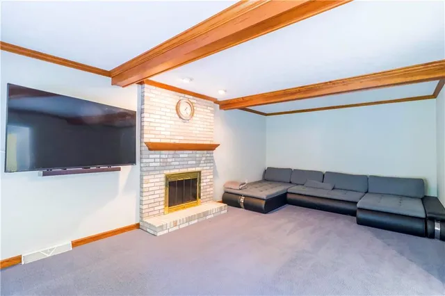 a bath room with a window