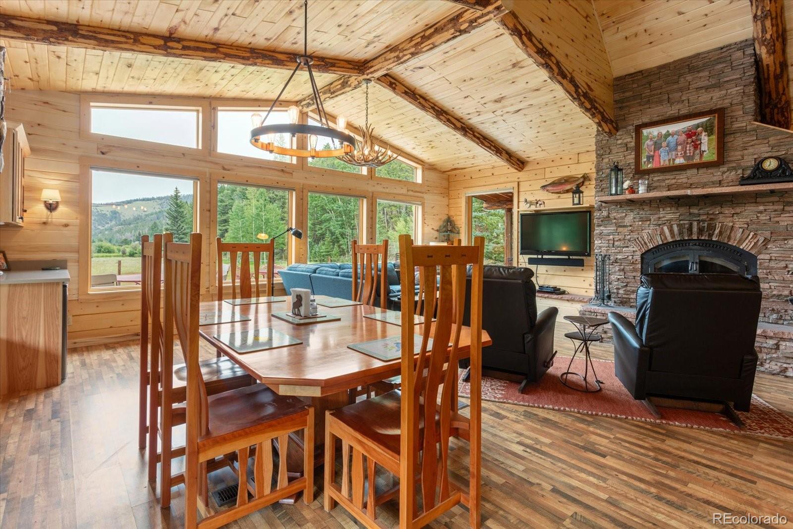 1021 Silver Lakes Road Villa Grove, CO 81155 - Photo 13 of 50 a view of a dining room with furniture window and outside view