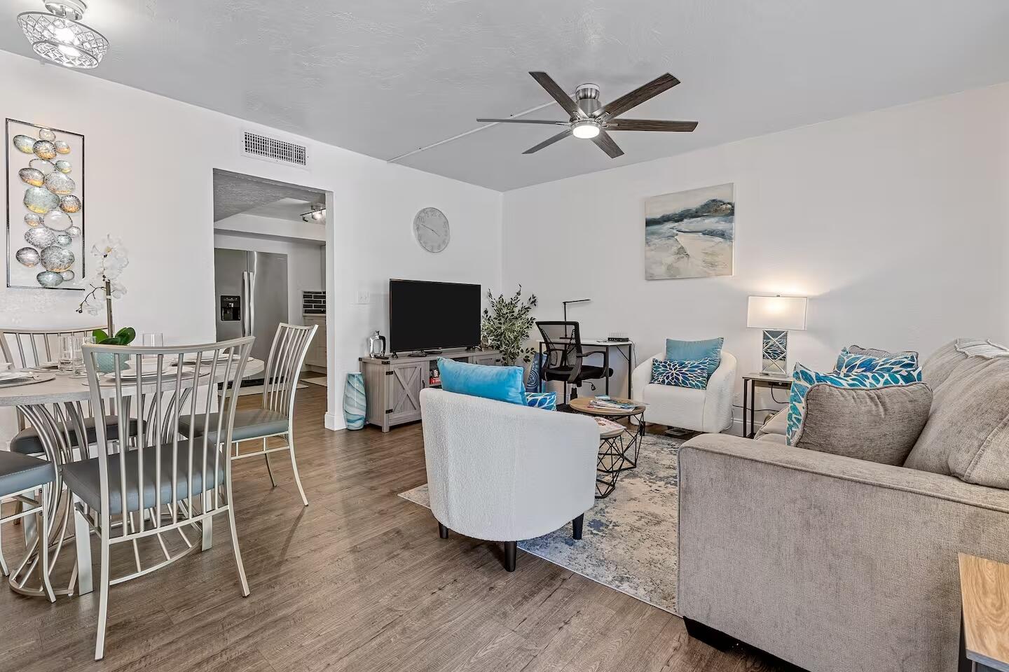 101 Northeast 4th Street, Unit 2 Delray Beach, FL 33444 - Photo 6 of 13 a living room with furniture and a wooden floor