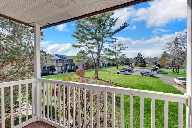 a view of a porch with a yard