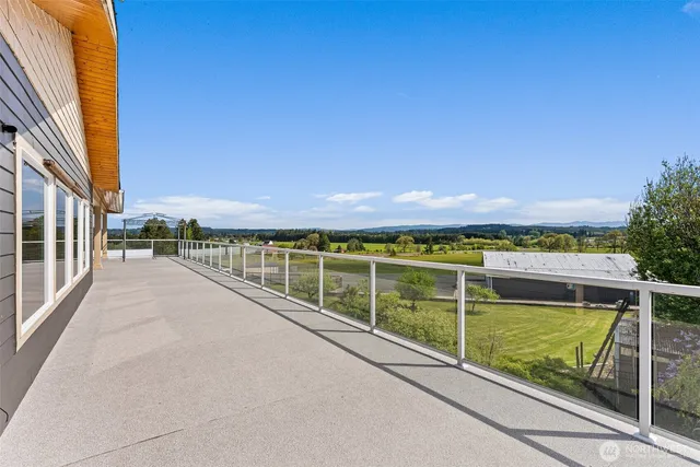 a view of a park with swings and slides