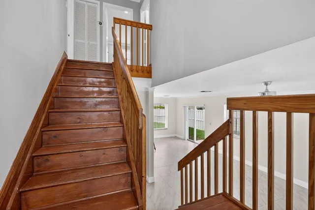 a view of entryway with stairs
