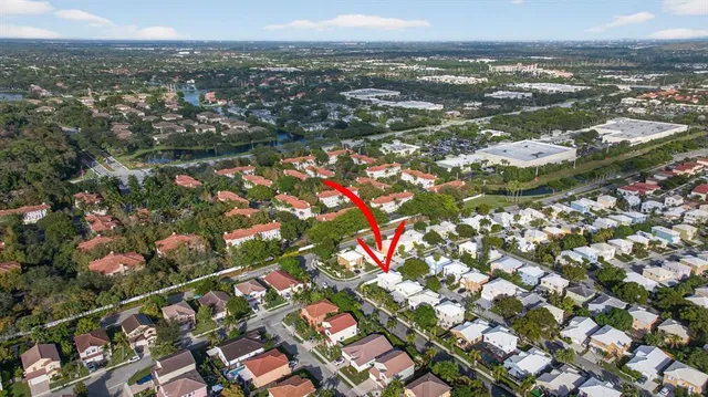 an aerial view of multiple house