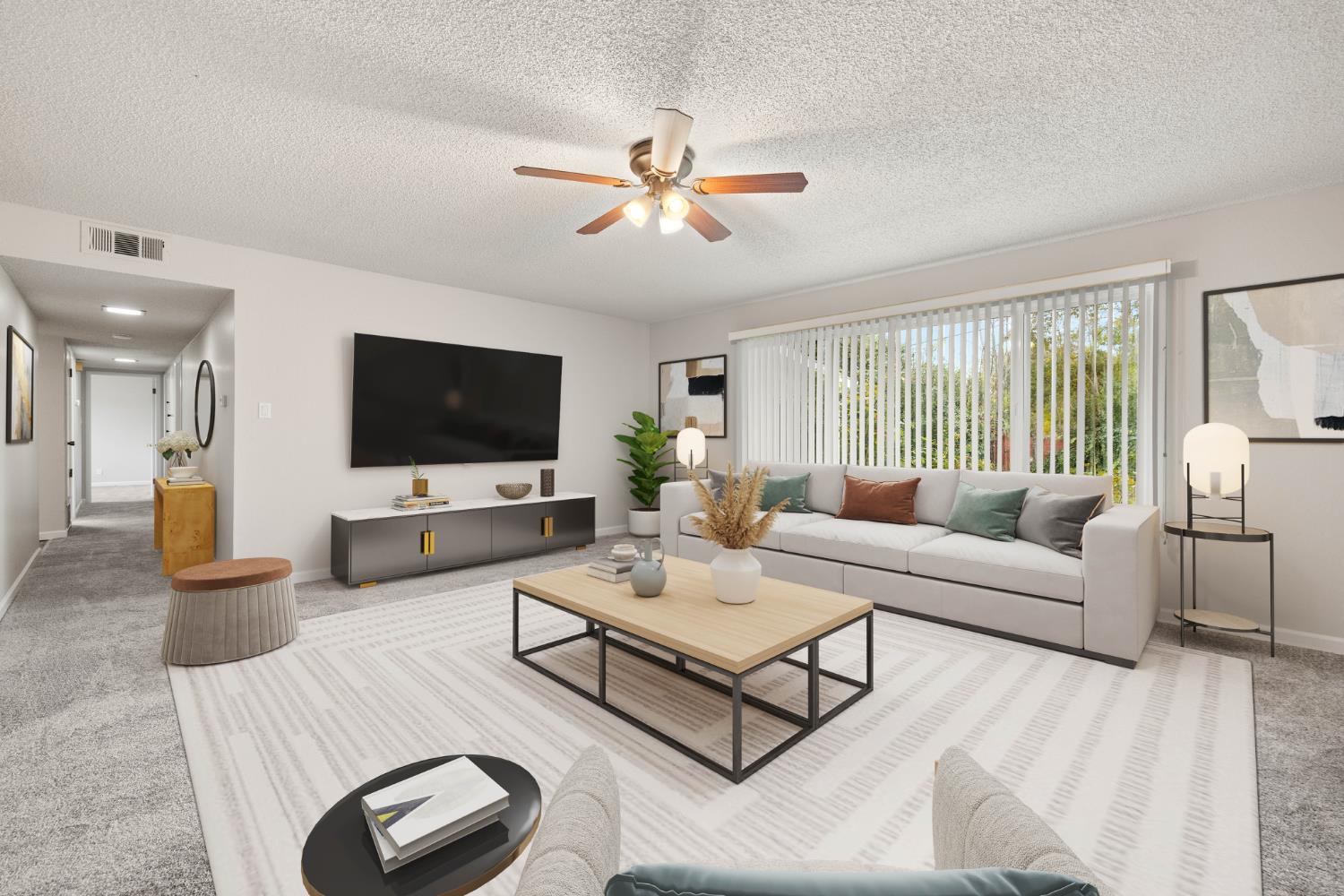 4907 Crestview Drive Carmichael, CA 95608 - Photo 2 of 33 a living room with furniture and a flat screen tv