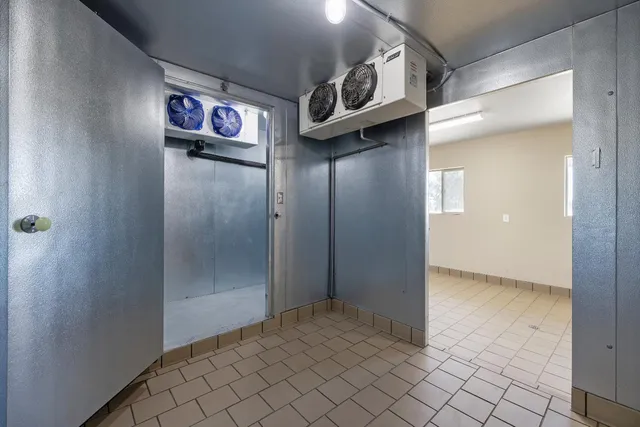a view of a hallway with closet
