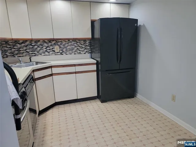 a close view of a refrigerator in kitchen