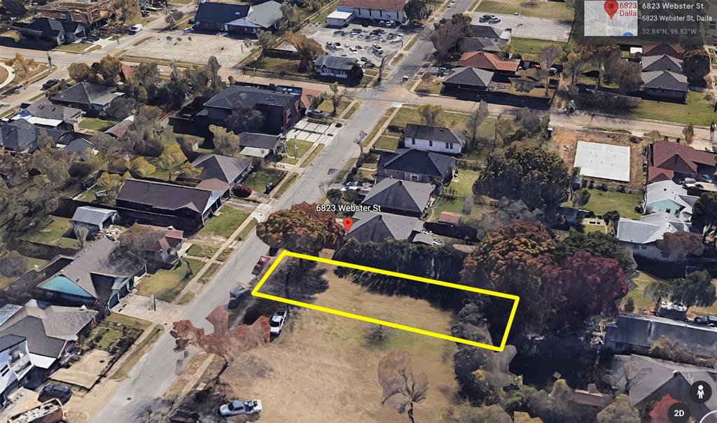 6823 Webster Street Dallas, TX 75209 - Photo 3 of 13 an aerial view of residential house with outdoor space and street view