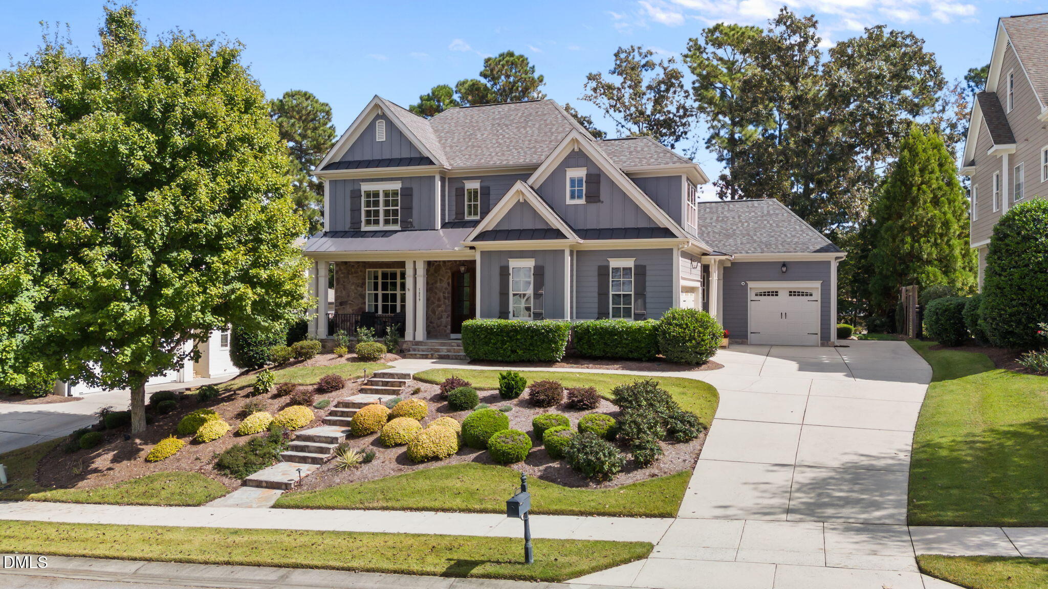 a front view of a house with porch