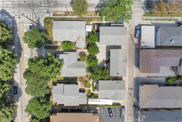 an aerial view of a city